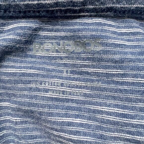 BONOBOS SHIRT, Henley Long Sleeve Blue Size XL - Picture 3 of 5